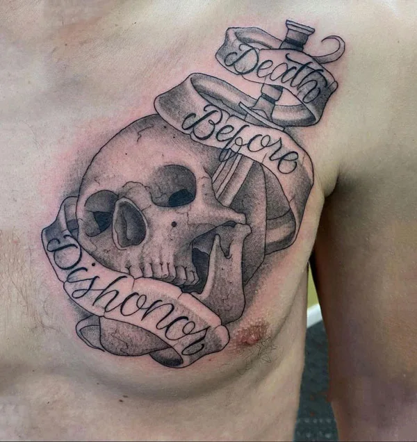 Death before dishonor tattoo 47