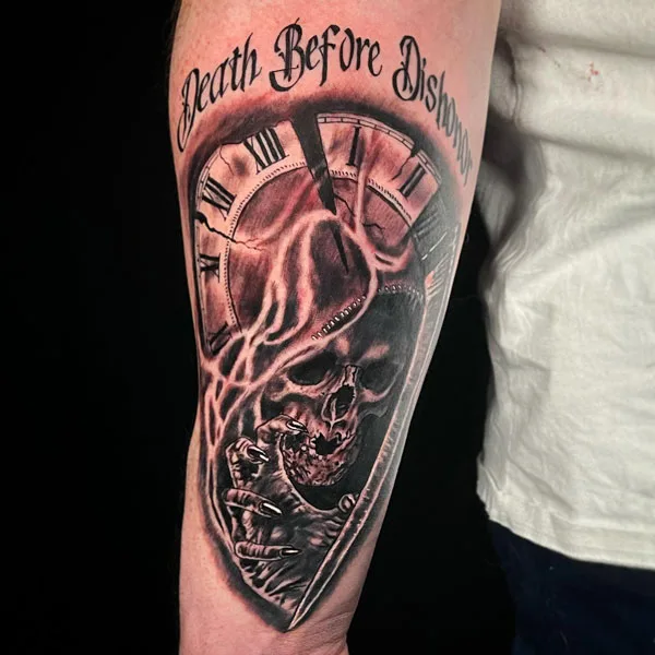 Death before dishonor tattoo 49
