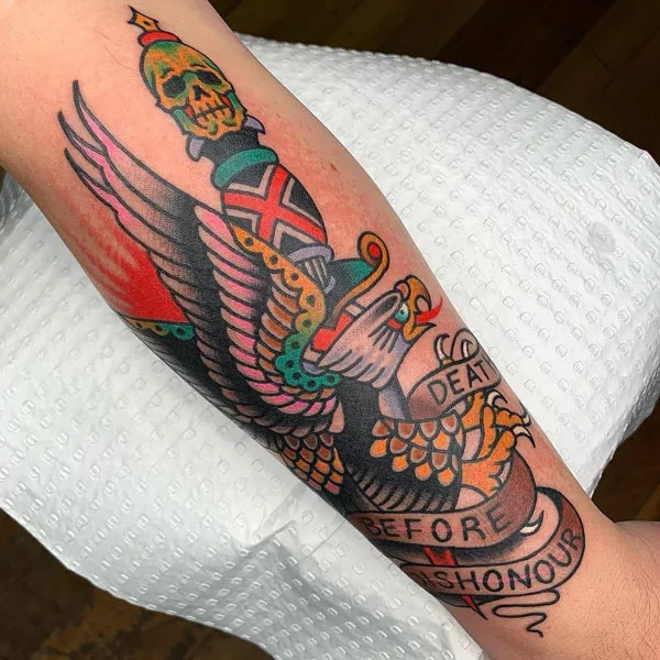 Death before dishonor tattoo 53
