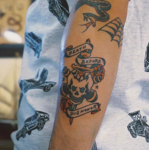 Death before dishonor tattoo 57