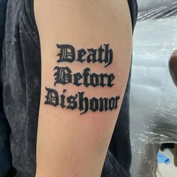 Death before dishonor tattoo 58