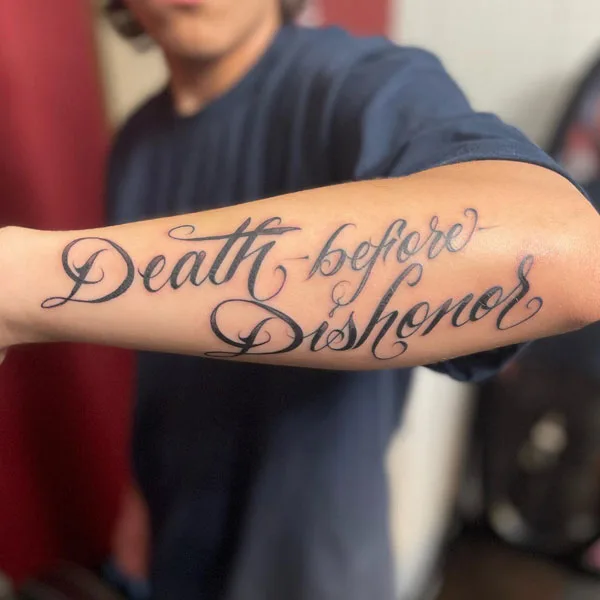 Death before dishonor tattoo 59