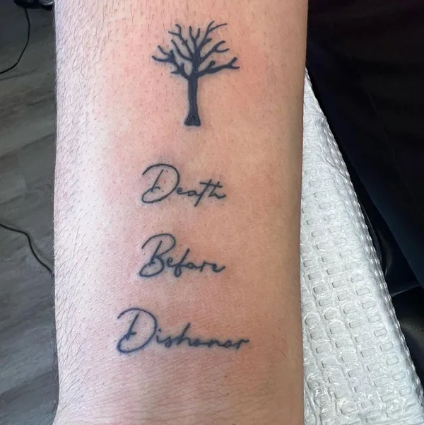 Death before dishonor tattoo 62