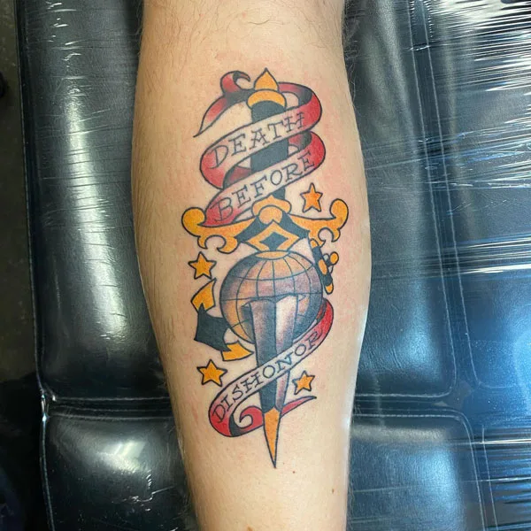 Death before dishonor tattoo 64