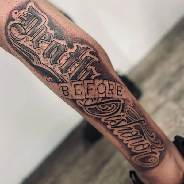 Death before dishonor tattoo 65