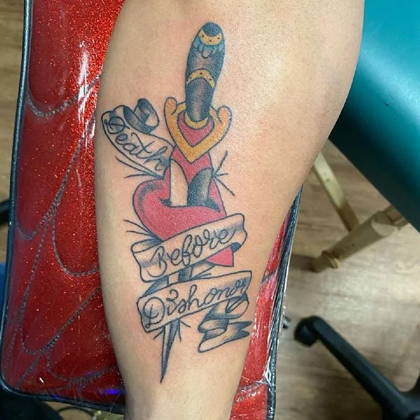 Death before dishonor tattoo 66