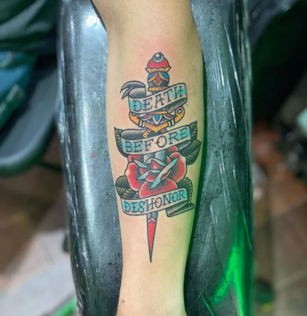Death before dishonor tattoo 67