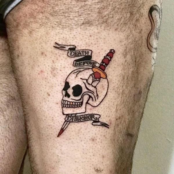 Death before dishonor tattoo 7