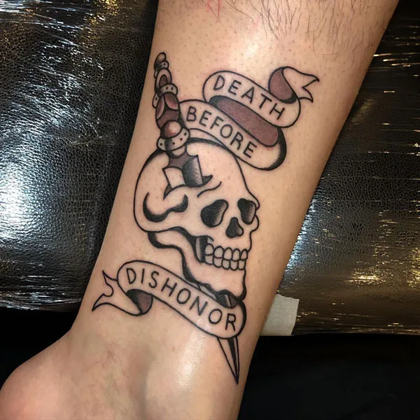 Death before dishonor tattoo 70
