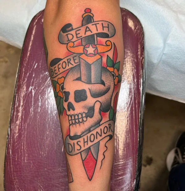 Death before dishonor tattoo 72