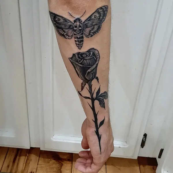 Death moth tattoo 10