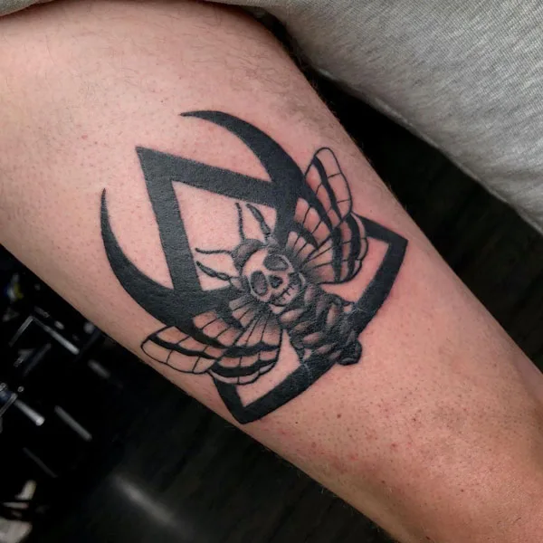 Death moth tattoo 12