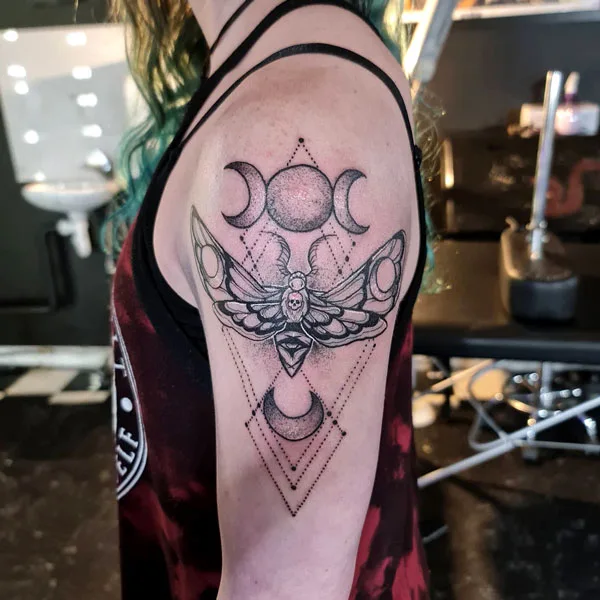Death moth tattoo 15
