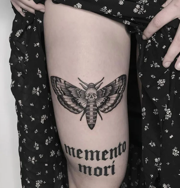 Death moth tattoo 36