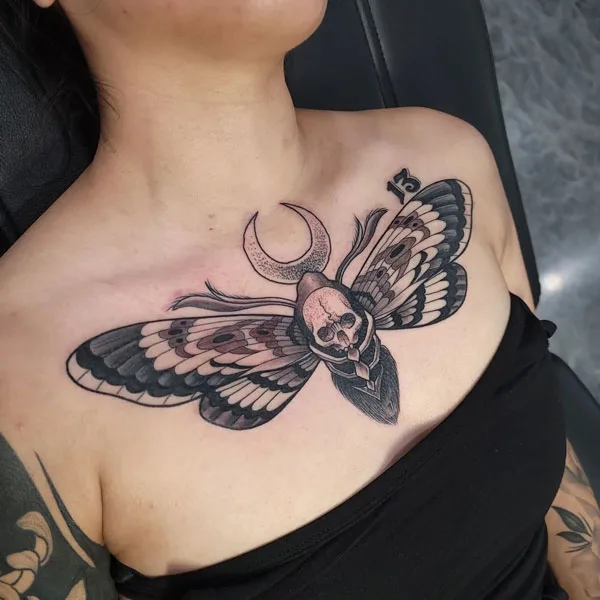 Death moth tattoo 39