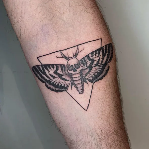 Death moth tattoo 4