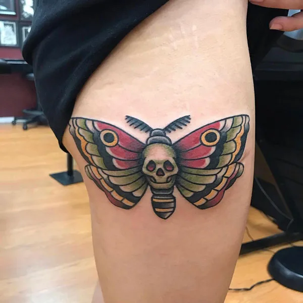 Death moth tattoo 5