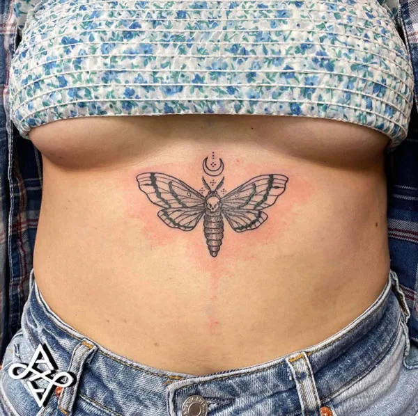 Death moth tattoo 59