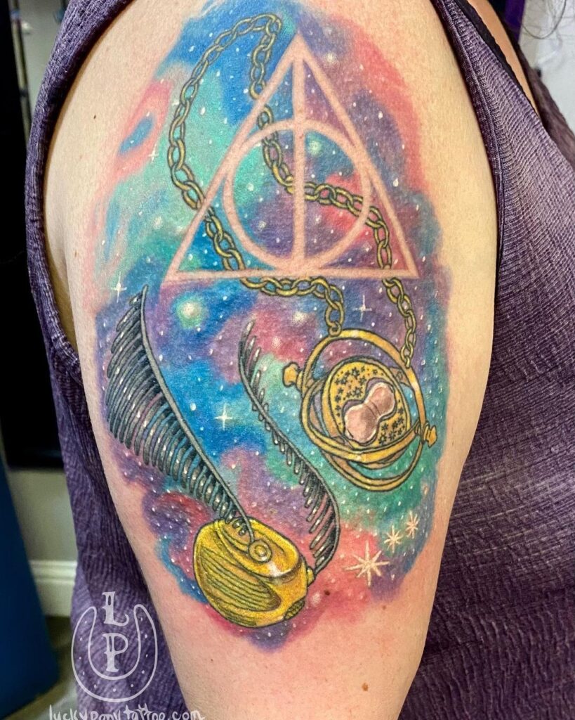 Deathly Hallows Golden Snitch Tattoos in the Galaxy
