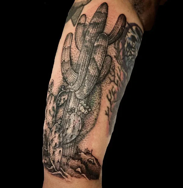 Desert Cactus Tattoo 1