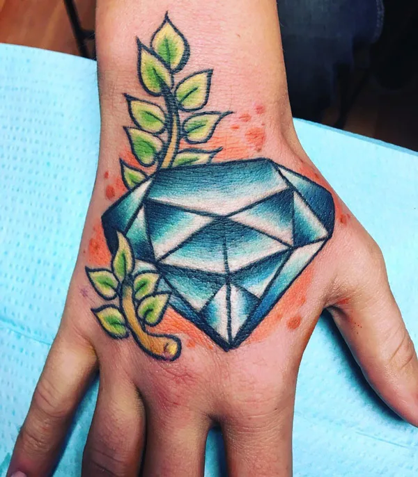 Diamond Hand Tattoo 2
