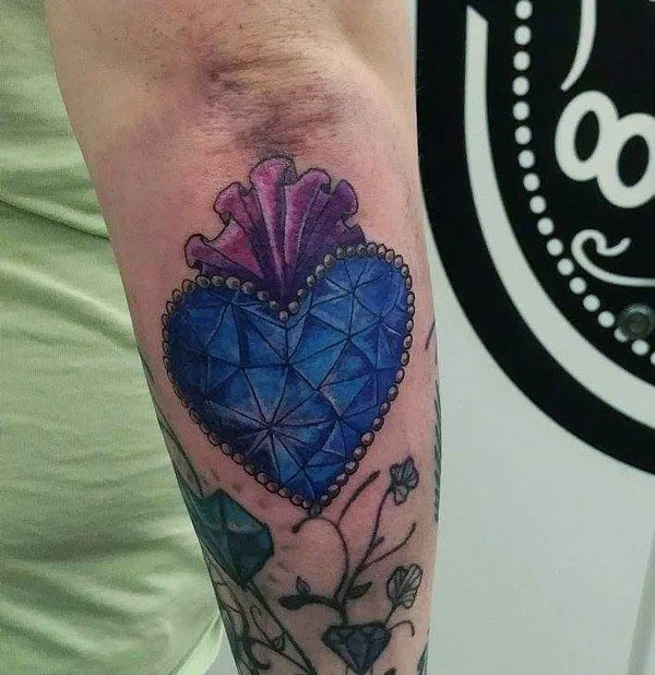 Diamond Heart Tattoo 1