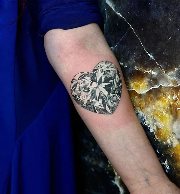 Diamond Heart Tattoo 2