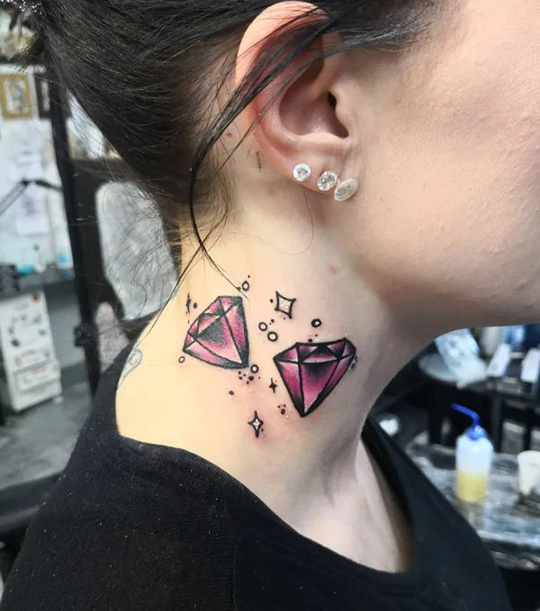 Diamond Neck Tattoo 1