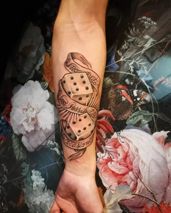 Dice tattoo 20