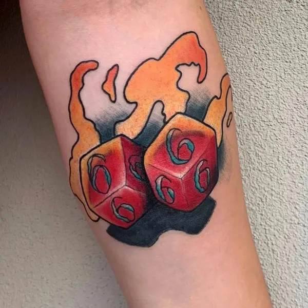 Dice tattoo 3