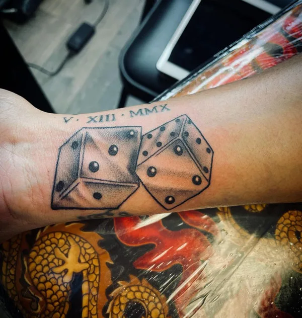 Dice tattoo 30
