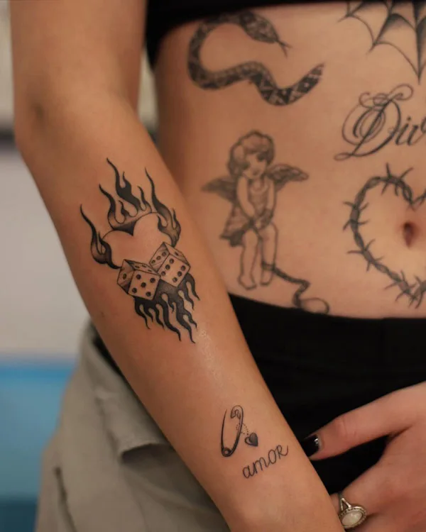 Dice tattoo 34