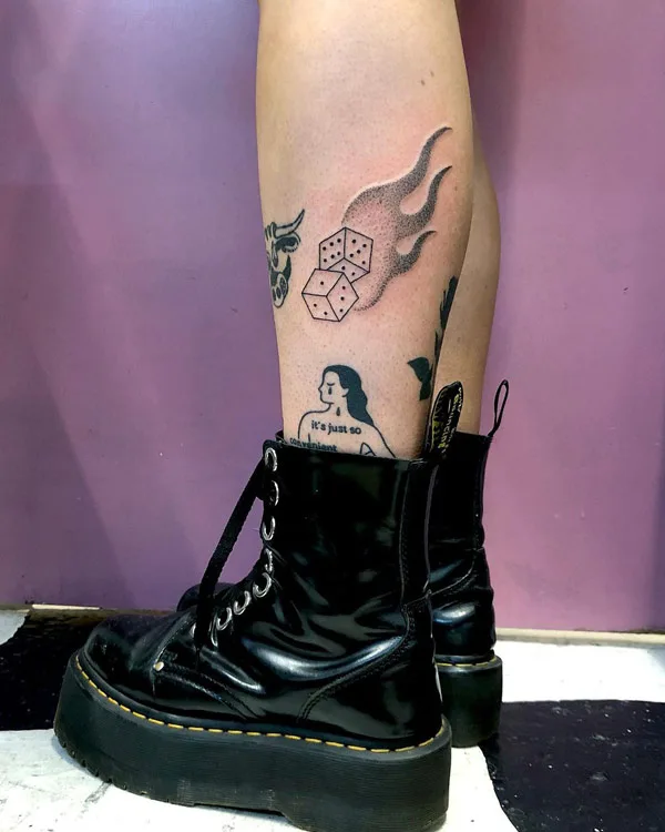 Dice tattoo 40