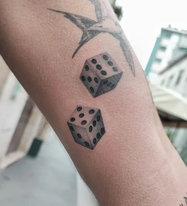 Dice tattoo 42