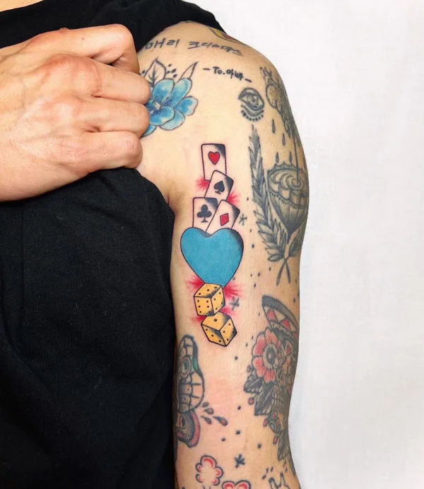 Dice tattoo 50