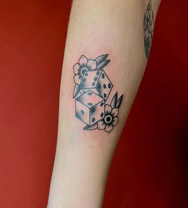 Dice tattoo 56