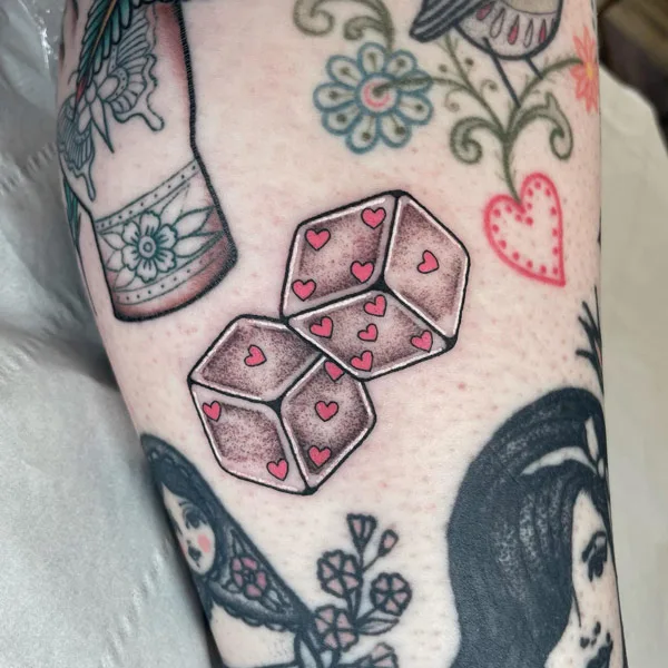 Dice tattoo 64
