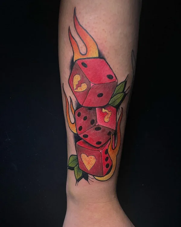 Dice tattoo 68