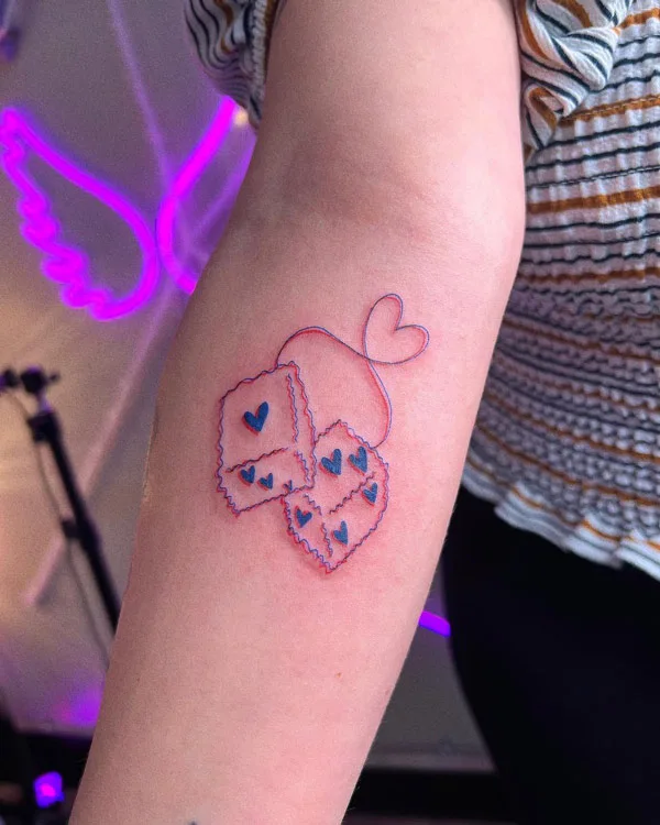 Dice tattoo 69