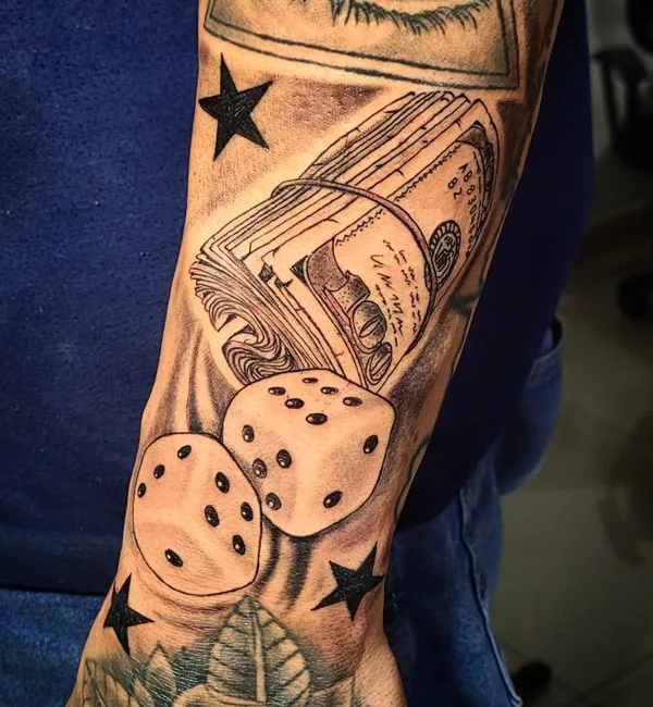 Dice tattoo 88