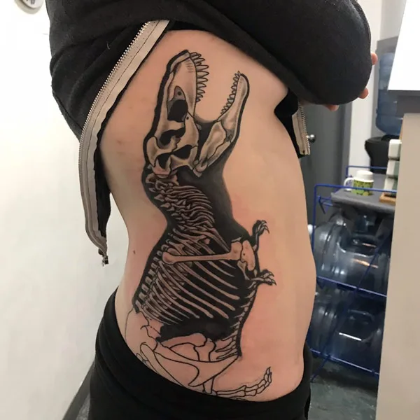 Dinosaur Skeleton Tattoo 1