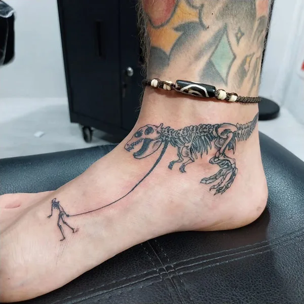Dinosaur Skeleton Tattoo 2