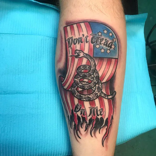 Don't tread on me tattoo 1