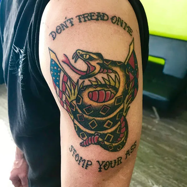 Don't tread on me tattoo 10