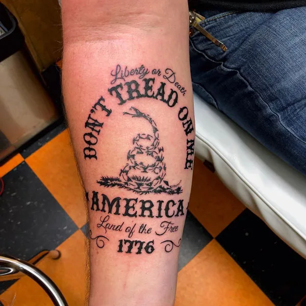 Don't tread on me tattoo 12