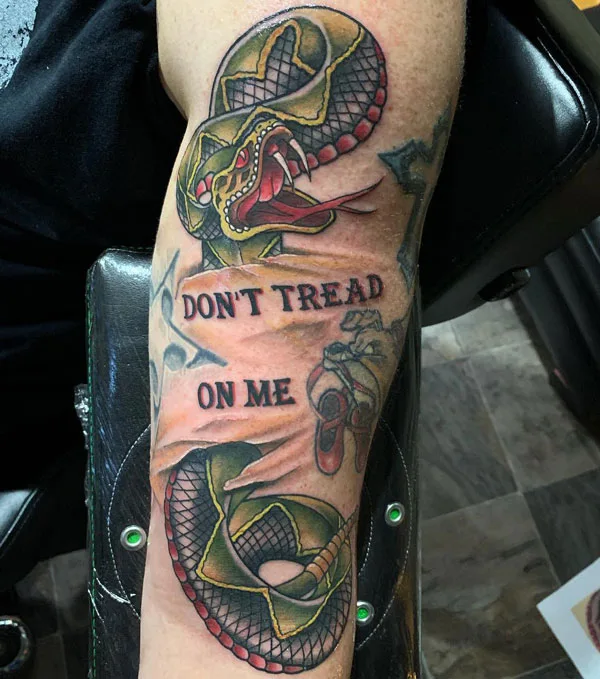 Don't tread on me tattoo 14