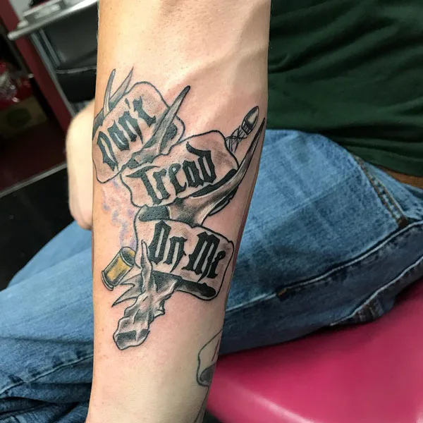 Don't tread on me tattoo 18