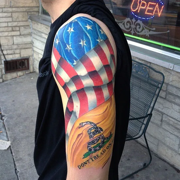 Don't tread on me tattoo 2