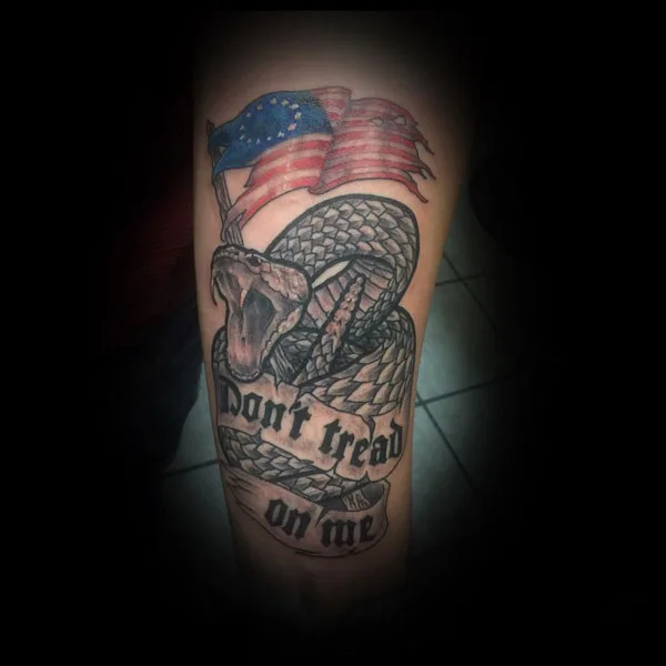 Don't tread on me tattoo 23