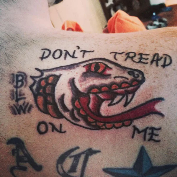 Don't tread on me tattoo 25